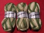 Lammy Yarns Champion Polyacryl - Groen/Wit. 100 gram bollen, Hobby en Vrije tijd, Ophalen of Verzenden, Nieuw, Breien of Haken