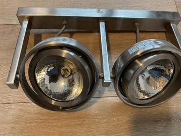 Industriële plafondlamp 2 spots beschikbaar voor biedingen