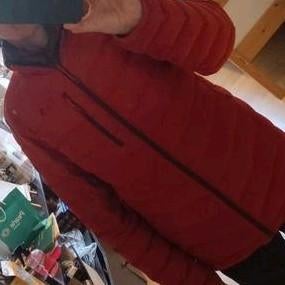 Donsjas oranje,rood maat m mountain hardwear