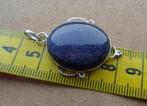 zilveren hanger met blauw goudsteen [558], Overige voorstellingen, Zo goed als nieuw, Met edelsteen, Zilver