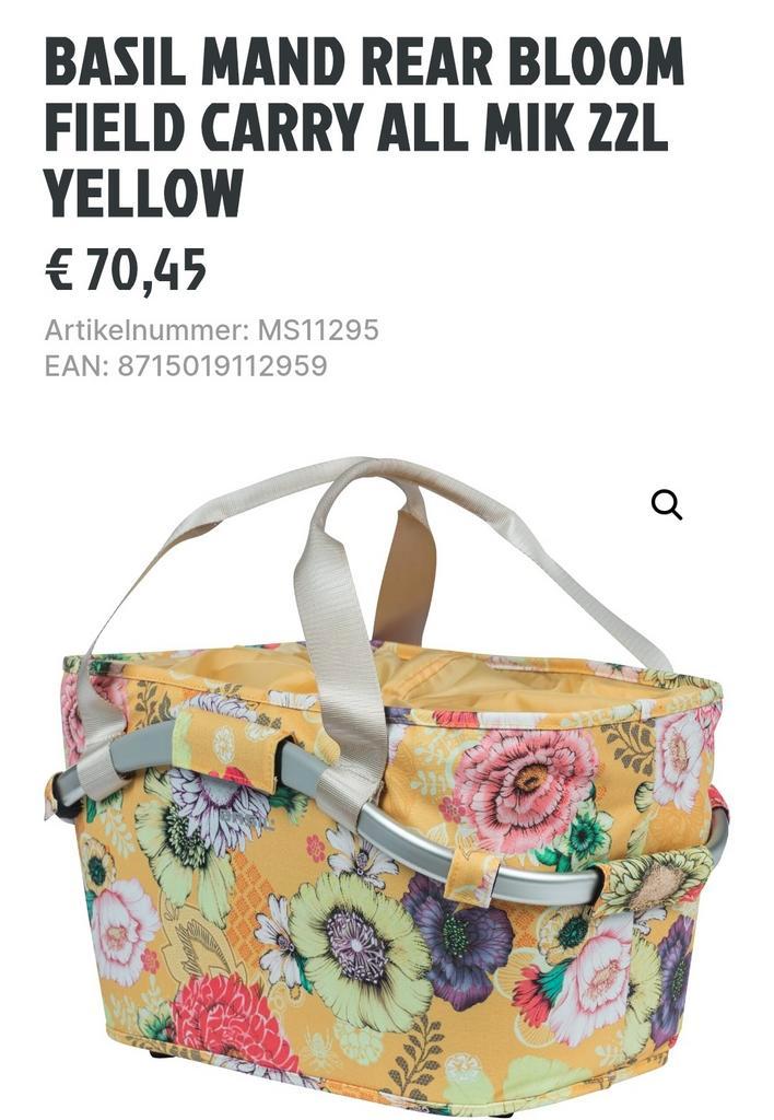 Basil Bloom Field Fietsmand Achter MIK, Fietsen en Brommers, Fietsonderdelen, Algemeen, Ophalen of Verzenden