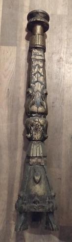 Antieke kerk kandelaar, erg decoratief., Ophalen, Overige materialen