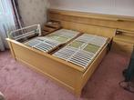 Twee persoonsbed met electrische lattenbodem, Huis en Inrichting, Ophalen, Bruin, Tweepersoons, 180 cm