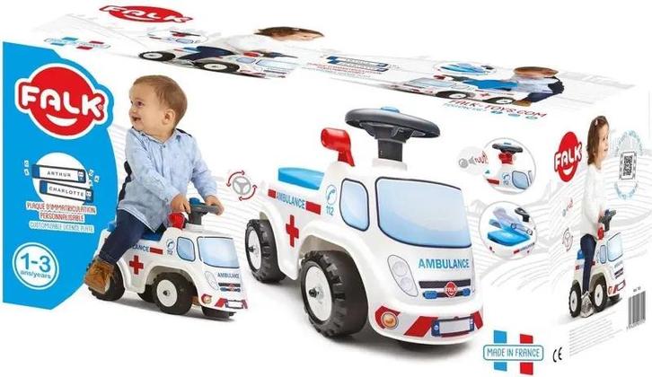 Falk Loopwagen Ambulance 1+, Kinderen en Baby's, Speelgoed | Speelgoedvoertuigen, Nieuw, Verzenden