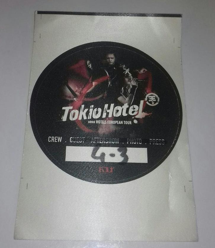 Tokio Hotel BACKSTAGE PASS Rotterdam 2008 - Origineel !!, Verzamelen, Muziek, Artiesten en Beroemdheden, Gebruikt, Foto of Kaart