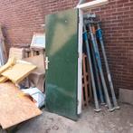 Garagedeur, zware kwaliteit hardhout incl beslag, Gebruikt, Ophalen, Garagedeur