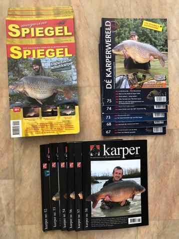 18 Nette diverse Karper tijdschriften, sportvissen beschikbaar voor biedingen