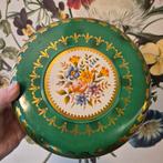 Vintage koektrommel, bloemen, Verzamelen, Blikken, Ophalen of Verzenden, Gebruikt, Koek(jes)