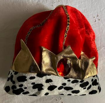 Rode muts Koning Koningin verkleedmuts rood met goud 1 maat beschikbaar voor biedingen