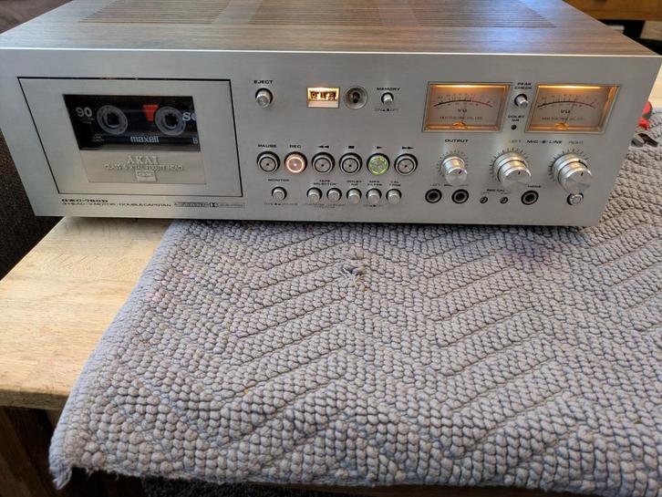 Akai GXC-760D in top conditie, Audio, Tv en Foto, Cassettedecks, Enkel, Akai, Tiptoetsen, Tape counter, Ophalen of Verzenden