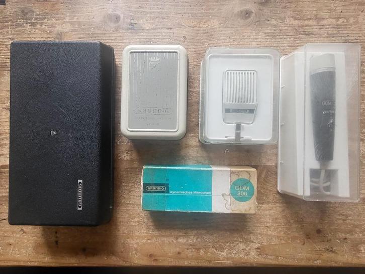 GRUNDIG Bandrecorder Microfoons - Met Jackpluggen & Werkend!, Muziek en Instrumenten, Microfoons, Gebruikt, Overige typen, Ophalen of Verzenden