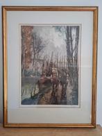 Schilderij, ets trekpaarden Linguini, Ophalen of Verzenden