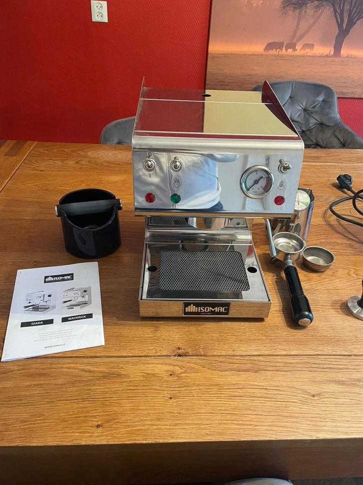 espressomachine Isomac Maverick en Mignon bonenmaler, Witgoed en Apparatuur, Koffiezetapparaten, Gebruikt, Koffiebonen, Espresso apparaat