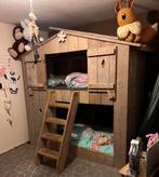 Groot steigerhout huisbed, Kinderen en Baby's, Kinderkamer | Stapelbedden en Hoogslapers, Ophalen, Zo goed als nieuw, Hoogslaper