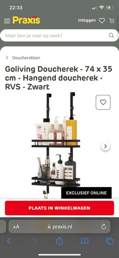 Doucherek, Huis en Inrichting, Badkamer | Badkamermeubels, Zo goed als nieuw, Overige typen, Minder dan 100 cm, 50 tot 100 cm