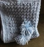 SchattigBaby blanket dekentje baby blauw 70x100 cm gehaakt, Ophalen of Verzenden, Zo goed als nieuw, 70 tot 85 cm, Deken