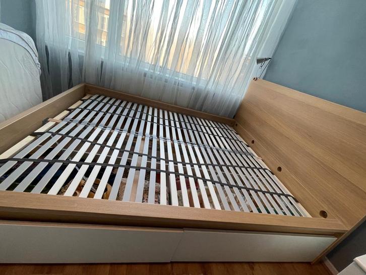 IKEA Malm 2-persoons bed 160x200 + lattenbodem, Huis en Inrichting, Slaapkamer | Bedden, Gebruikt, Tweepersoons, 160 cm, 200 cm