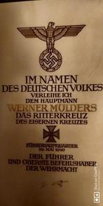 Certificaat kopie IJzeren Kruis Nazi Duitsland prijs € 3,70, Verzenden, Overige soorten, Duitsland, Foto of Poster