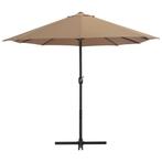 Parasol met aluminium paal 460x270 cm taupe, Nieuw, Zweefparasol, Meer dan 4 meter, Ophalen of Verzenden