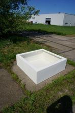 Polyester bloembak plantenbak 120x120x40 | wit, Tuin en Terras, Kunststof, 100 cm of meer, Vierkant, Nieuw