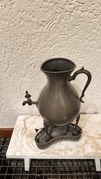 Antieke Tinnen Theepot met Warmhouder, Antiek en Kunst, Ophalen
