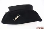 Vintage pillbox Dames cocktail hoed zwart vilt 56, Ophalen of Verzenden, Gedragen, 56 of 57 cm (M, 7 of 7⅛ inch), Hoed