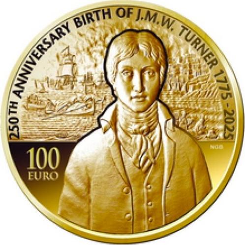 100 Euro Malta 2025 - JMW Turner - PROOF - Goud, Postzegels en Munten, Munten | Europa | Euromunten, Losse munt, Overige waardes