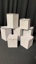 Windlichten, 2 maten, Wit, Ophalen of Verzenden, Zo goed als nieuw, Metaal