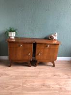 Vintage nachtkastjes set, Ophalen of Verzenden, Zo goed als nieuw, 25 tot 50 cm