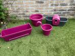 Elho plantenbakken Barcelona, Tuin en Terras, Bloembakken en Plantenbakken, Ophalen, Kunststof, Gebruikt, Minder dan 30 cm