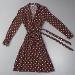 WE wikkeljurk chocoladebruin polkadot XS/34, Bruin, Verzenden, WE, Zo goed als nieuw