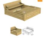 Houten Zandbak Tommy Deluxe XL 150x120, Ophalen, Nieuw, Overige materialen, Minder dan 4 cm