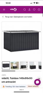 Tuinbox 149x99x93 cm antraciet, Tuin en Terras, Ophalen of Verzenden, Zo goed als nieuw, Metaal, Overige typen