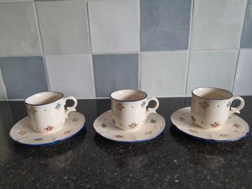 Zeller petit rose fayencerie koffie/thee kopjes beschikbaar voor biedingen