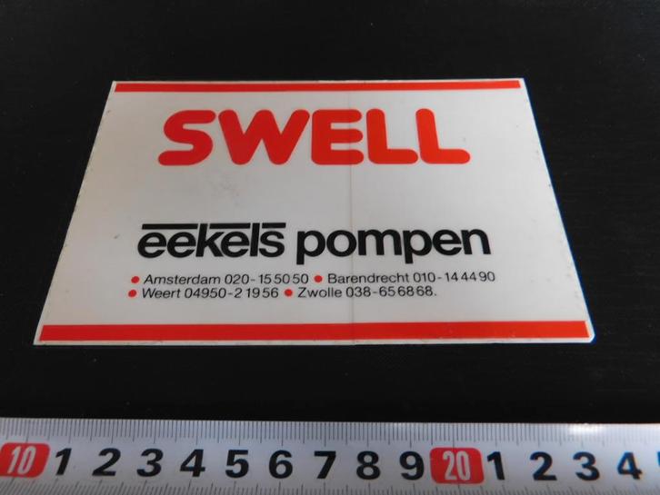 sticker transparant Barendrecht Zwolle SWELL Eekels pompen, Verzamelen, Stickers, Zo goed als nieuw, Ophalen