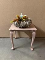 Brocante bijzettafel / plantentafel / krukje, Minder dan 45 cm, Vierkant, Zo goed als nieuw, Brocante
