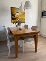 Eettafel met Lloyd Loom stoelen, Ophalen, Wit, Zo goed als nieuw, Vier