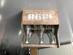 Brocante flessen rek, Antiek en Kunst, Ophalen