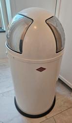 Wesco Pushboy Afvalemmer - Ivoorwot Metaal, Gebruikt, 40 liter of meer, Ophalen of Verzenden, Metaal
