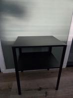 Tja - Zwart bijzettafeltje met plank, 45 tot 60 cm, Minder dan 55 cm, Gebruikt, Metaal of Aluminium