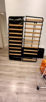 Bed 140x200, Huis en Inrichting, Ophalen, Gebruikt, Zwart, Tweepersoons