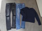 Coolcat -Street rebel Spijkerbroek + Anti blue trui 158-164, Broek, Gebruikt, Coolcat-Street R-Anti bl, Ophalen of Verzenden
