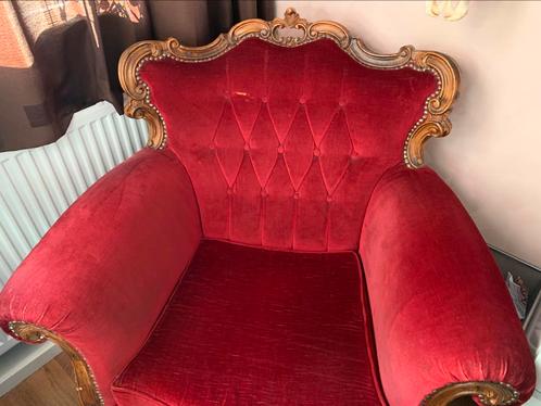 Mooie antieke barok fauteuil (theater rood), Antiek en Kunst, Antiek | Meubels | Stoelen en Banken, Ophalen