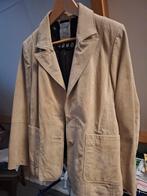 Leren dames jas, Ophalen of Verzenden, Zo goed als nieuw, Maat 42/44 (L), Beige