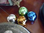 4 Antieke Franse biedermeier heksenballen voor de Kerstboom., Diversen, Kerst, Verzenden