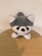 Schattige grijze husky knuffel, Ophalen of Verzenden, Zo goed als nieuw, Hond