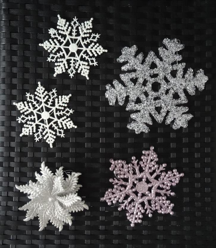 5 prachtige sneeuwkristallen om op te hangen (nieuw), Diversen, Kerst, Nieuw, Ophalen of Verzenden