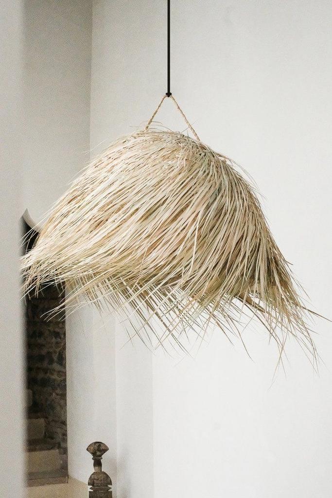 Rieten Hanglamp Birdy M - Ibiza Stijl, Huis en Inrichting, Lampen | Hanglampen, Nieuw, Minder dan 50 cm, Overige materialen, Ophalen of Verzenden