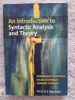 An introduction to syntactic analysis and theory, Ophalen of Verzenden, Gelezen, WO