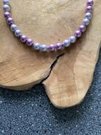 Nieuw! Lila ketting van 12 mm parels, Ophalen of Verzenden, Nieuw, Verstelbaar